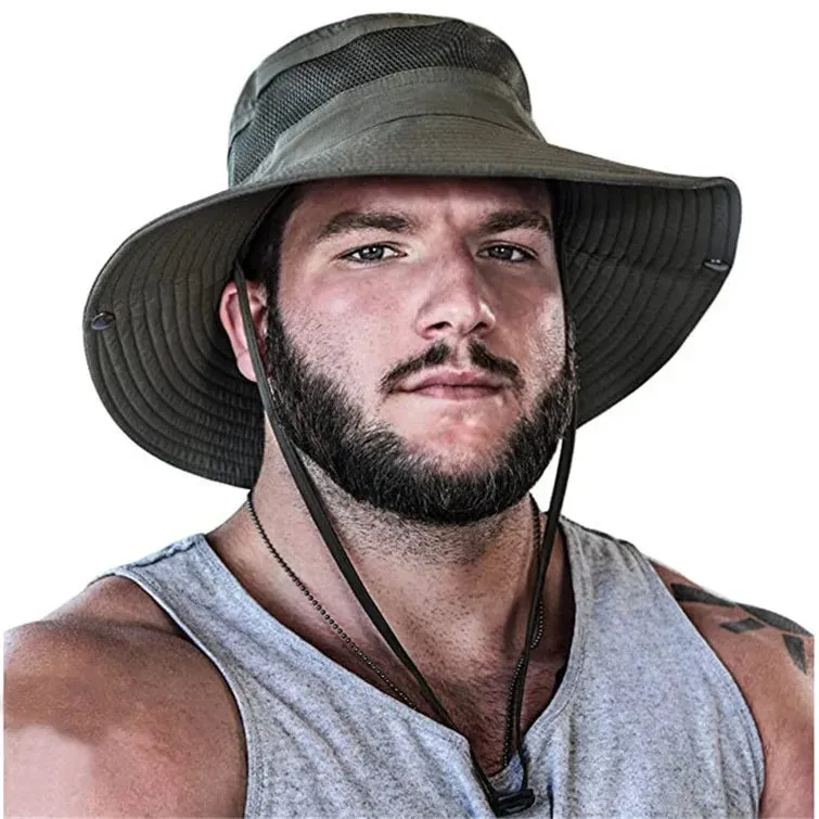 Wide Brim Fisherman's Hat Outdoor Breathable Boonie Hat