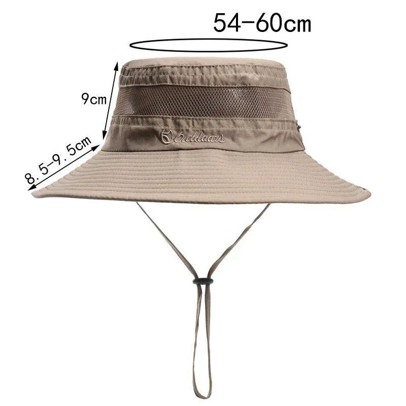 Wide Brim Fisherman's Hat Outdoor Breathable Boonie Hat