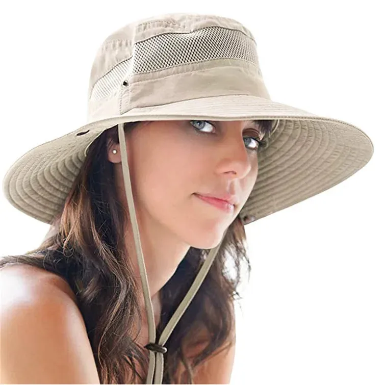 Wide Brim Fisherman's Hat Outdoor Breathable Boonie Hat