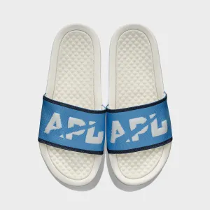 Women's Big Logo TechLoom Slide Ivory / Coastal Blue / Midnight