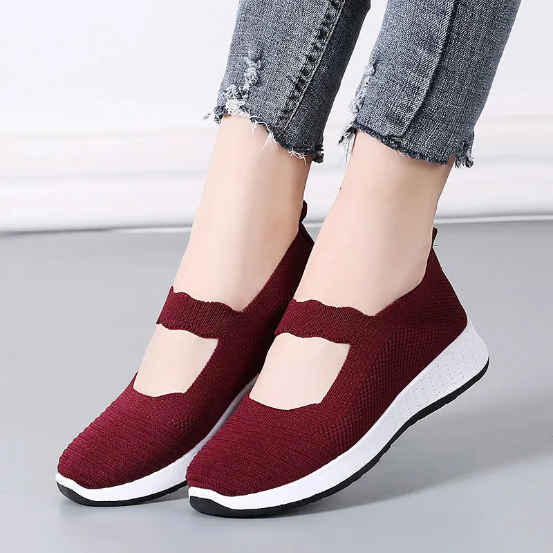 Women's Breathable Middle-age Soft-soled Shoes