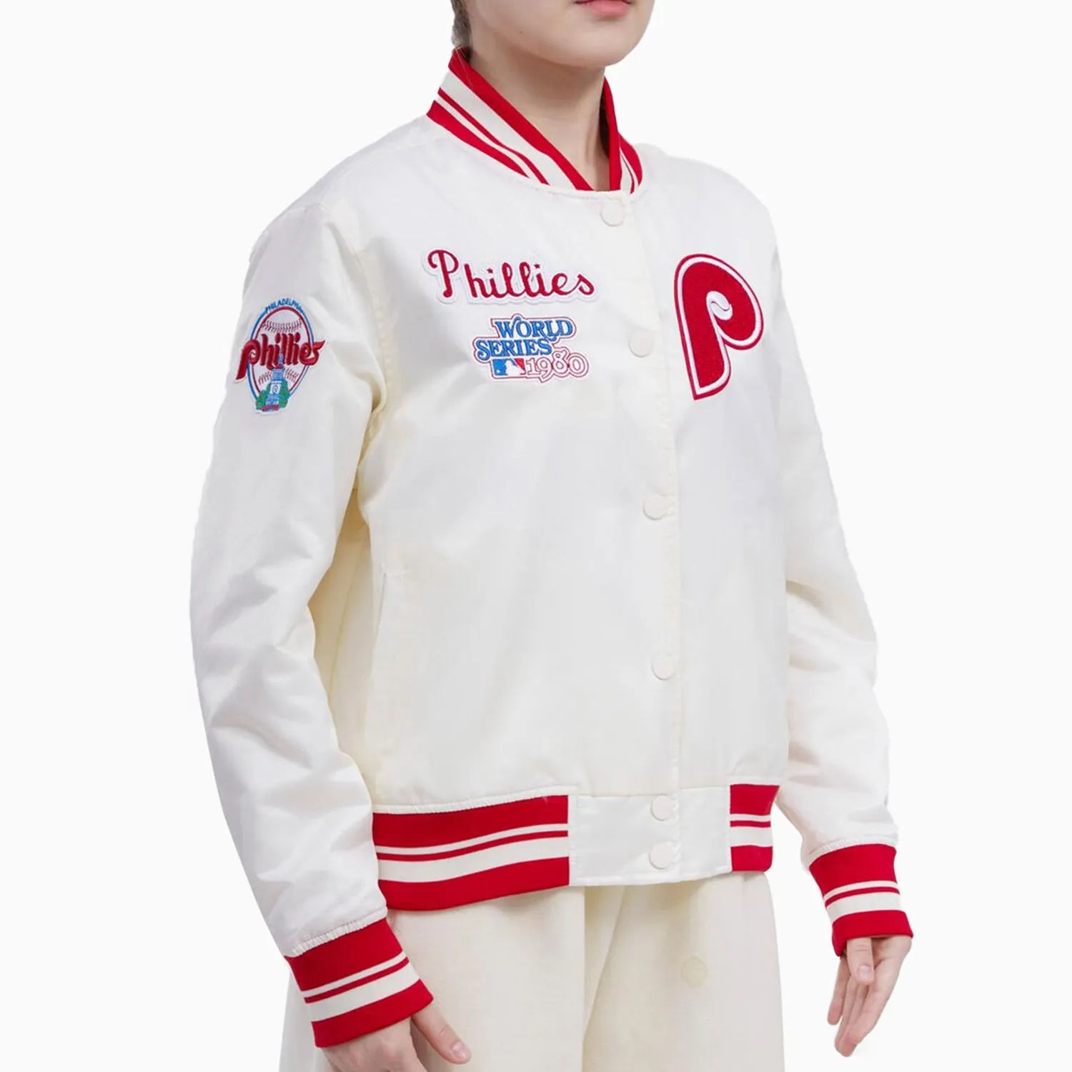 Women's Philadelphia Phillies MLB Rib Satin Jacket