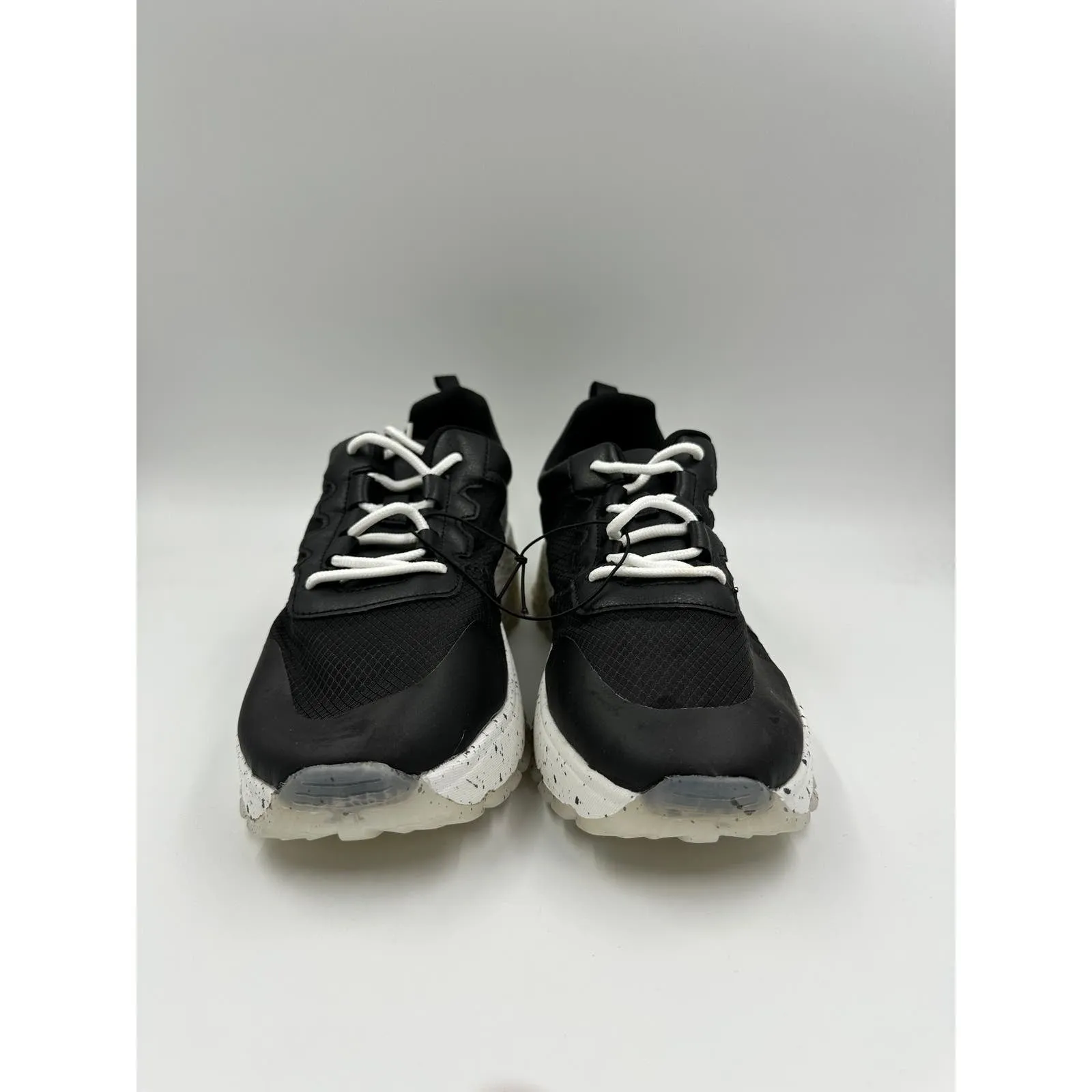 Women's Size 11, Chunky Black Sneaker with Mesh Upper Sole and Rugged Tread