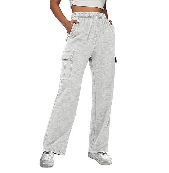 xiangtuibao New Long Loose Pants Casual Sports High Waist Tooling Pants Slimming and Straight Wide Leg Pants for Women